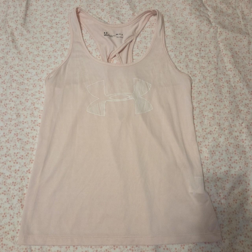 Womens Medium Under Armour Heatgear Pink Tank Top